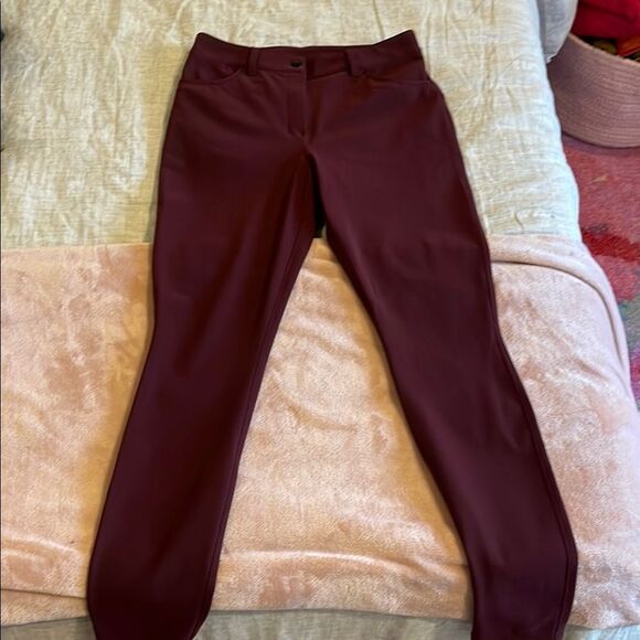 Women's Burgundy Pants - Picture 1 of 6